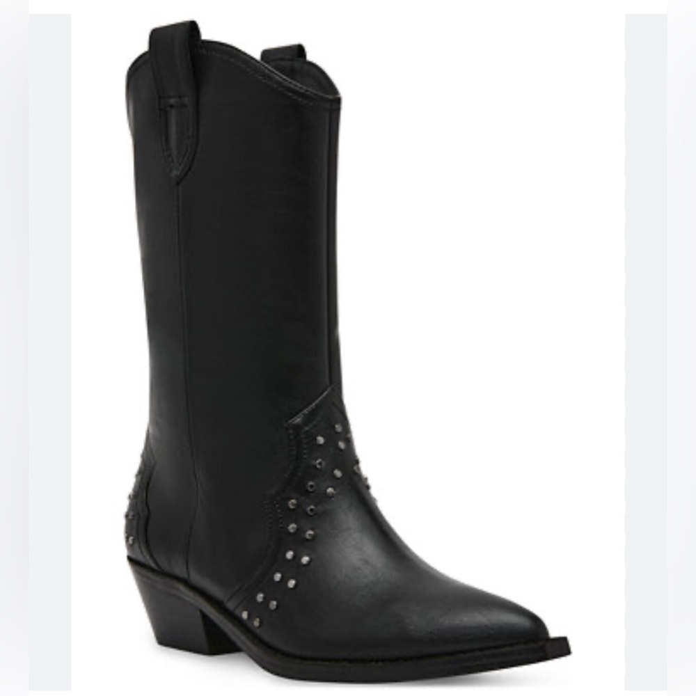 DV Dolce Vita Black Studded Women's Cowboy Boots NWOT